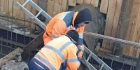 Устранение коммунальной аварии в Барнауле / Фото: t.me/rvk_brn - ИА Амител