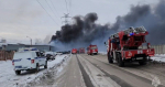 Пожар в автосервисе тушат в Барнауле