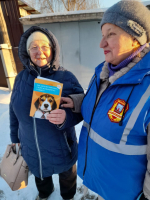 Дружинники Железнодорожного района провели акцию по раздаче памяток о регистрации домашних собак