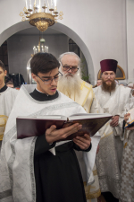 В праздник Рождества Христова Глава Алтайской митрополии совершил Божественную литургию в Александро-Невском соборе Барнаула