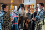 В среду первой седмицы Великого поста Митрополит Сергий совершил великое повечерие с чтением канона прп. Андрея Критского в Никольском храме г. Барнаула