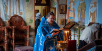 В праздник Благовещения Пресвятой Богородицы, митрополит Сергий совершил Литургию в домовом Благовещенском храме епархиального управления - Алтайская митрополия