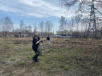 В рамках месячника весенний санитарной очистки на территории Ленинского района проводятся противопожарные субботники