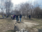 В рамках месячника весенний санитарной очистки на территории Ленинского района проводятся противопожарные субботники