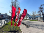Центральный район Барнаула украшают ко Дню Победы