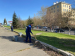 В Железнодорожном районе прошел общегородской субботник
