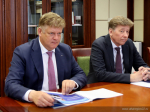 Рабочая встреча полпреда Президента России в СФО Анатолия Серышева с начальником Межрегионального теруправления Федеральной службы по надзору в сфере транспорта по СФО Юрием Рожко