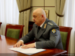 Рабочая встреча полпреда Президента России в СФО Анатолия Серышева с начальником Межрегионального теруправления Федеральной службы по надзору в сфере транспорта по СФО Юрием Рожко