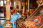 В день Преполовения Пятидесятницы, митрополит Сергий совершил Литургию в кафедральном соборе