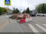 В столице Алтайского края реконструируют водопровод по одному из центральных проспектов
