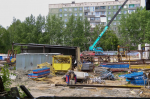 Строительная площадка на улице Антона Петрова, 210б и 210в. Май 2025 года