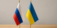 Флаги России и Украины / Изображение сгенерировано нейросетью DALL-E / amic.ru - ИА Амител