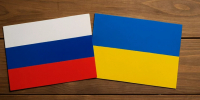 Флаги России и Украины / Изображение сгенерировано нейросетью DALL-E / amic.ru - ИА Амител