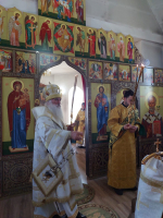 Архипастырь совершил Литургию в храме Святого Благоверного князя Александра Невского в городе Славгород.