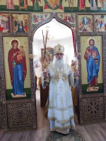 Архипастырь совершил Литургию в храме Святого Благоверного князя Александра Невского в городе Славгород.