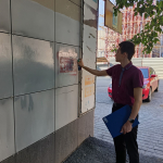 В Центральном районе устраняют несанкционированные надписи