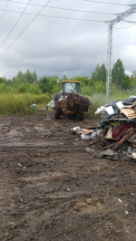 В Индустриальном районе ведется ликвидация несанкционированных свалок