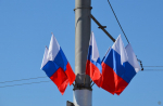 Территорию Октябрьского района празднично украсили ко Дню Государственного флага
