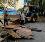 В Ленинском районе провели очередную экологическую акцию на месте стихийного рынка по улице Попова (малая)