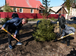 Вячеслав Франк и Галина Буевич приняли участие в общегородском субботнике