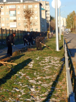 В Железнодорожном районе прошел общегородской субботник