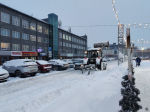 В Железнодорожном районе устраняют последствия снегопада