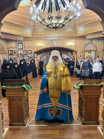 Владыка Сергий совершил всенощное бдение в Свято-Иоанно-Кронштадтском женском монастыре с. Кислуха Алтайского края