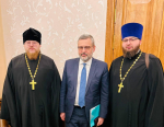 Руководители отделов Барнаульской епархии встретились с председателем Синодального отдела В.Р. Легойдой и представителями других епархий для обсуждения взаимодействия Церкви с обществом и СМИ