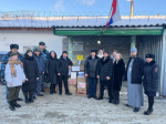 Передача гуманитарной помощи Управлению ФСИН для дальнейшей передачи первому батальону Таманской дивизии полка