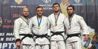 Пьедестал весовой категории 81 кг. Даниил Белецкий второй справа. Фото: Общероссийская спортивная федерация спорта глухих - Газета Алтайский спорт