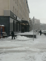 В Железнодорожном районе продолжают устранять последствия неблагоприятных погодных условий