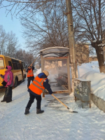 МБУ «Автодорстрой» продолжает работы по санитарному содержанию улиц города в условиях потепления