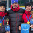 Чемпионы XIII зимней Спартакиады учащихся России Максим Панов и Екатерина Лыжина с тренером Иваном Лыжиным - Газета Алтайский спорт