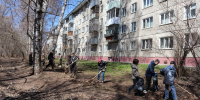 Санитарно-экологическая акция прошла на аллее вблизи Алтайского государственного института культуры - Администрация г. Барнаул