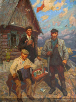 Борунов Г.Ф. 9 мая. Рядовые победы. 2000. Холст, масло. Государственный художественный музей Алтайского края