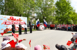 «С Днём Победы!»: студенческие агитбригады АлтГПУ поздравляют жителей Железнодорожного района с праздником