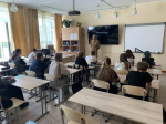 В Октябрьском районе школьники встретились с участником специальной военной операции