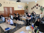 В Октябрьском районе школьники встретились с участником специальной военной операции