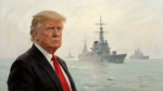 Дональд Трамп, военные корабли, ВМС США / Изображение сгенерировано ИИ GigaChat / amic.ru