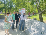 В Барнауле продолжается ремонт памятного знака на Аллее Победы