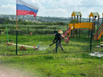 На пригородной территории Ленинского района провели повторную обработку общественных территорий от комаров