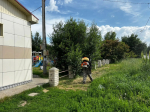 На пригородной территории Ленинского района провели повторную обработку общественных территорий от комаров