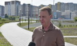 Вячеслав Франк проверил ход благоустройства общественной территории по улице Шумакова, 9