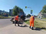 МБУ «Автодорстрой» продолжает выполнение летних видов работ на дорогах Барнаула