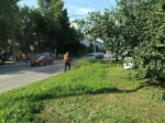 В микрорайоне Новосиликатный продолжаются работы по благоустройству и озеленению территории